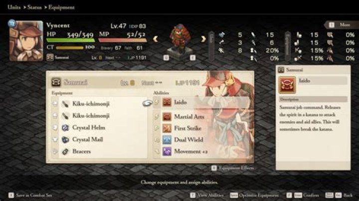 Why does my Final Fantasy Tactics Samurai do so little damage?