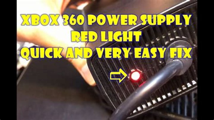Xbox 360 power supply has red light at start of day